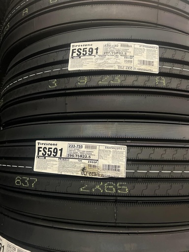 FIRESTONE FS591  295/75/22.5  16PL. STEER  WHOLESALE ONLY  ( 100-TIRES ) $445 EACH (FET Included)